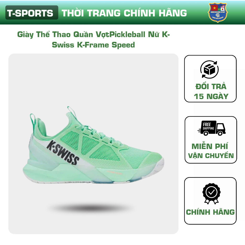 Giày Thể Thao Quần VợtPickleball Nữ K-Swiss K-Frame Speed - Nhẹ, Bám Sân, Ổn Định