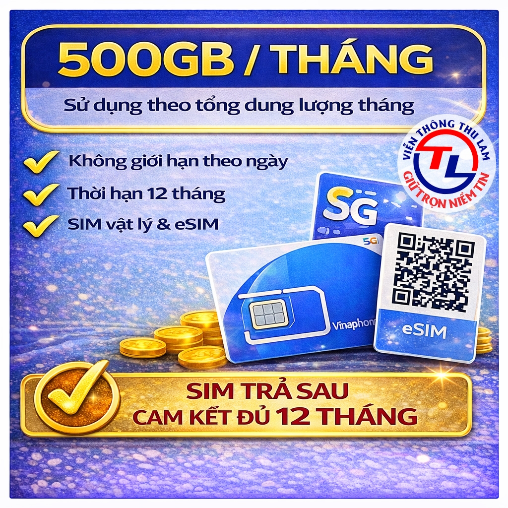 SIM Vinaphone U1500 500GB/Tháng Dùng 12 Tháng - ảnh 6