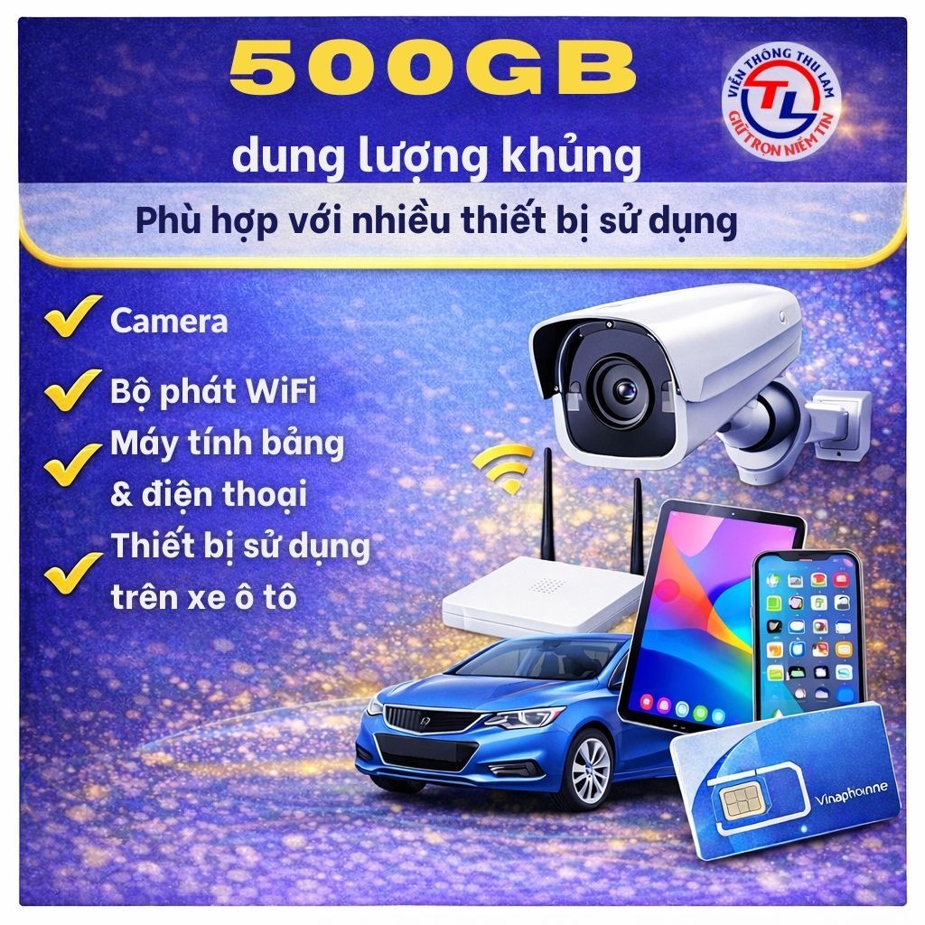 SIM Vinaphone U1500 500GB/Tháng Dùng 12 Tháng - ảnh 7