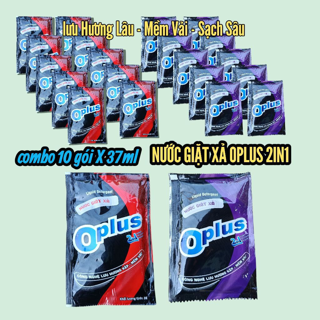 Nước Giặt Xả Oplus 2 in 1 Sạch Vết Bẩn Lưu Hương Lâu Mềm Sợi Vải 37ml
