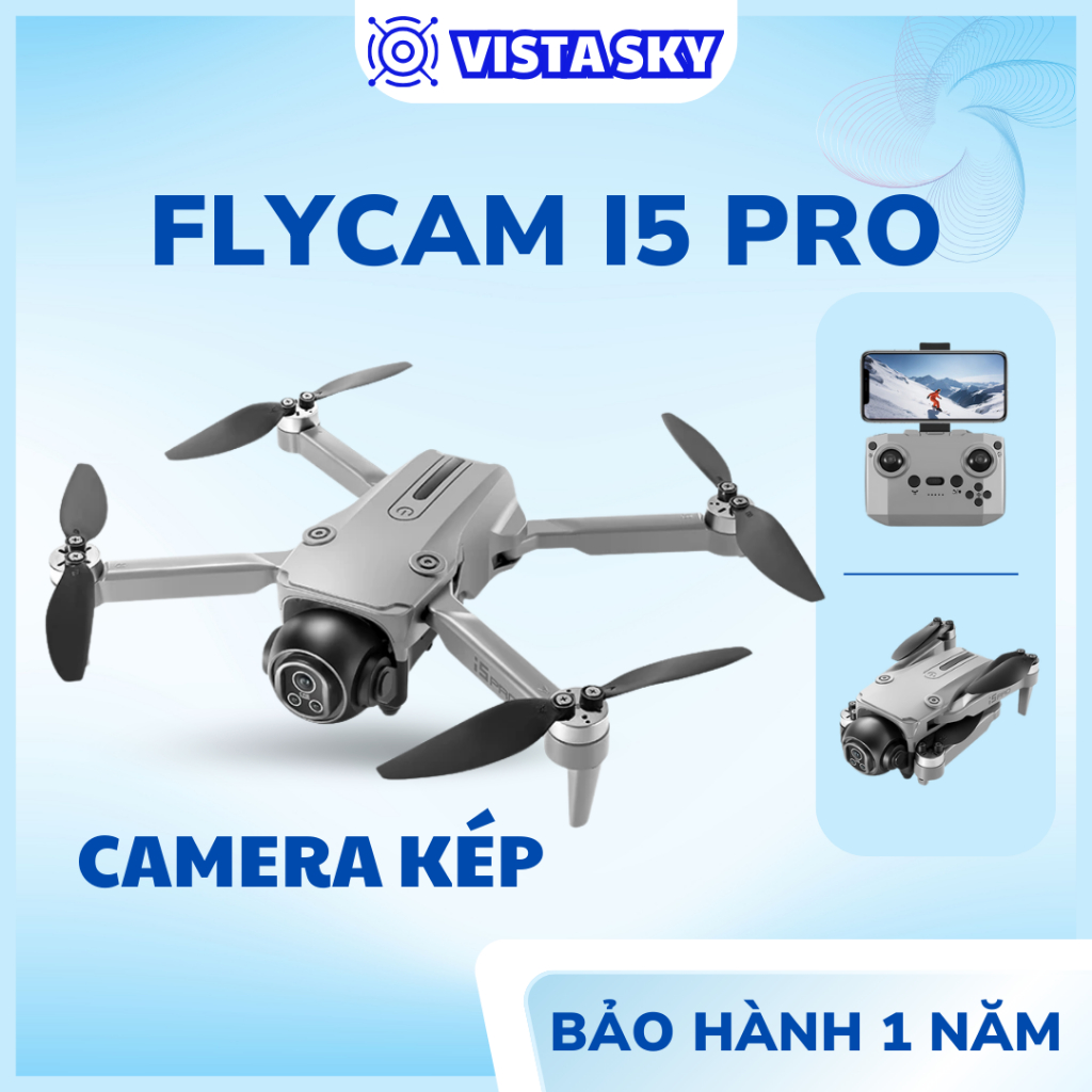 Flycam giá rẻ i5 i1 Promax, Máy bay điều khiển từ xa chống va chạm, camera 4K, Flycam mini