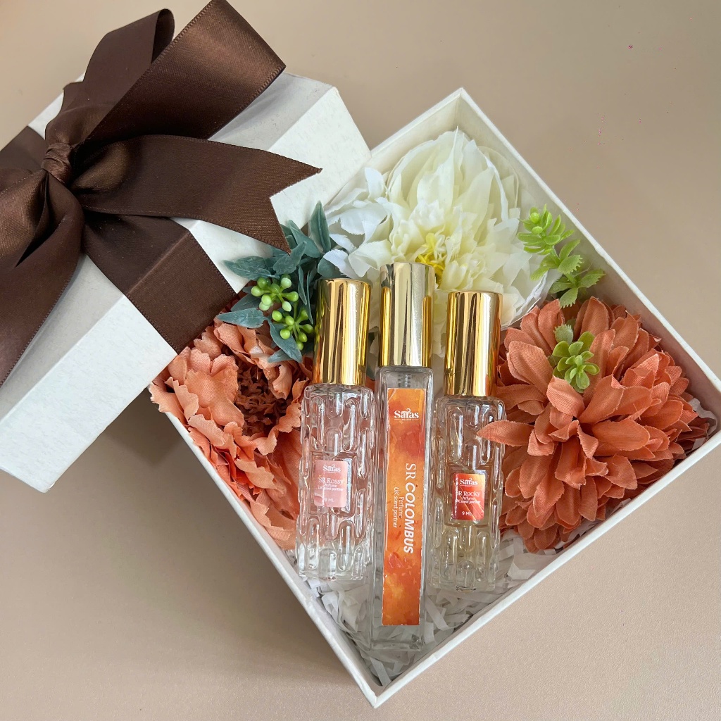 Bộ Sản Phẩm 3 Chai Nước Hoa Saras Perfume 9ml - Hương Thơm Quyến Rũ & Lưu Hương Lâu Dài, Chai 9ml
