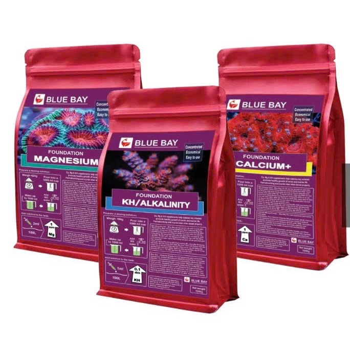 Khoáng Ca, Mg, Kh Blue Bay – Bổ Sung Canxi, Magie, Kiềm Cho San Hô, Cá Cảnh Biển, Bể Nước Mặn
