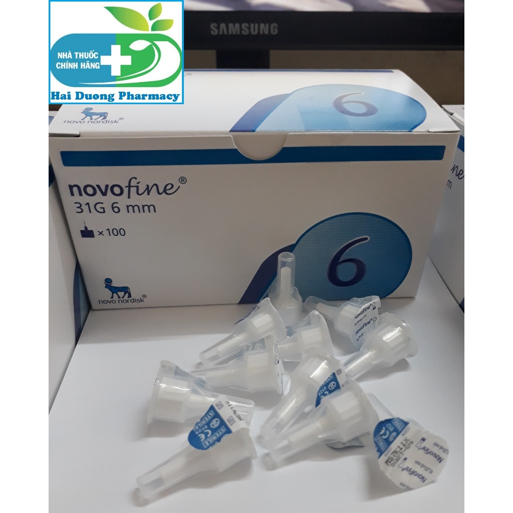 Hộp 100 kim Đầu kim tiểu đường Novofine 31G 6mm - Novo nordisk
