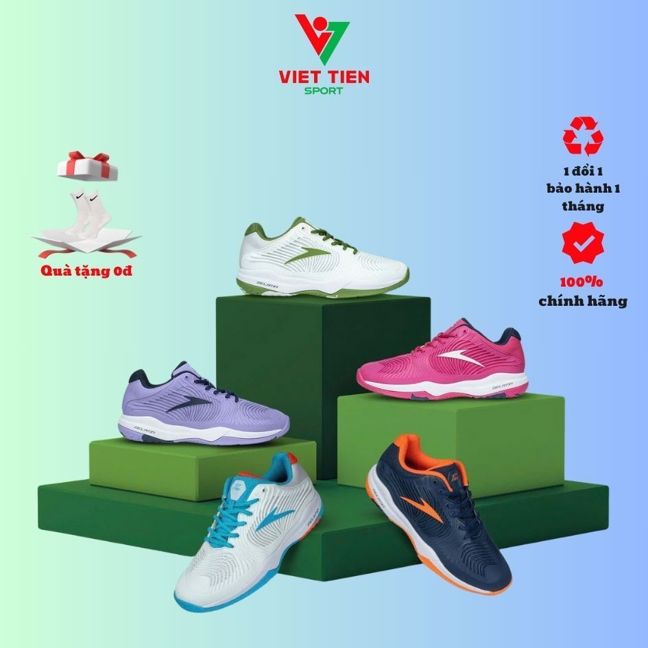 Giày Pickleball Mira GELATIN Chính Hãng Bộ Đế Cao Nguyên Chất Bền Đẹp, Êm Chân, Bám Sân Tốt