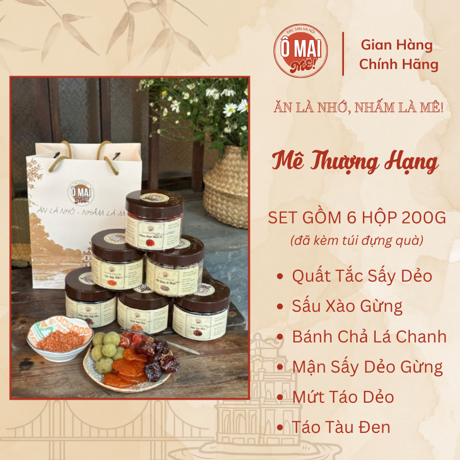 [Tặng kèm túi] Set quà tặng Ô Mai Mê kèm túi quà tặng cao cấp sang trọng - omaimee