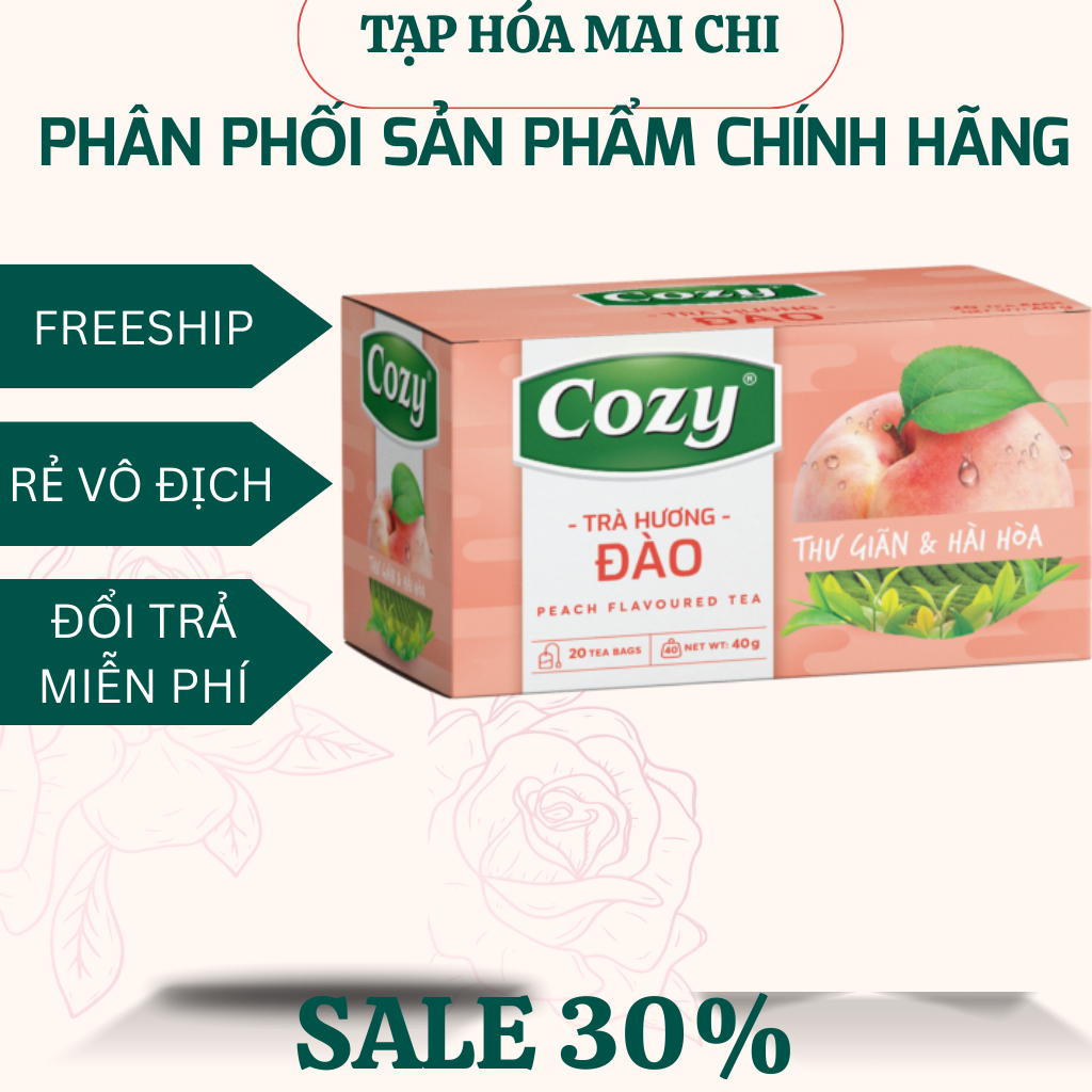 Trà Đào Cozy - Túi Lọc 25g - Cozy-HÀNG CHÍNH HÃNG