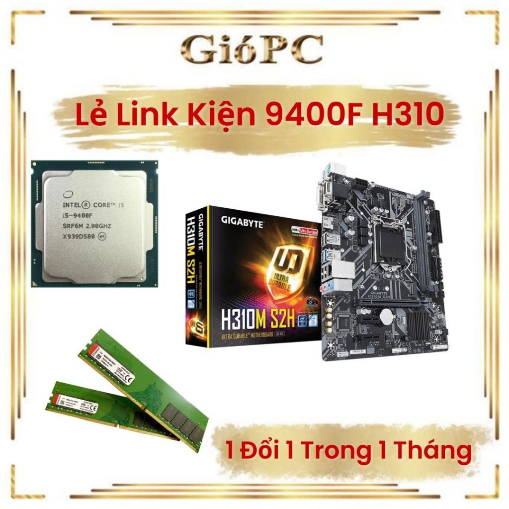 Bộ máy tính lẻ main Aorus B360 CPU i5 9400F ram 16GB hàng đẹp chuẩn bao hời cho ace ạ