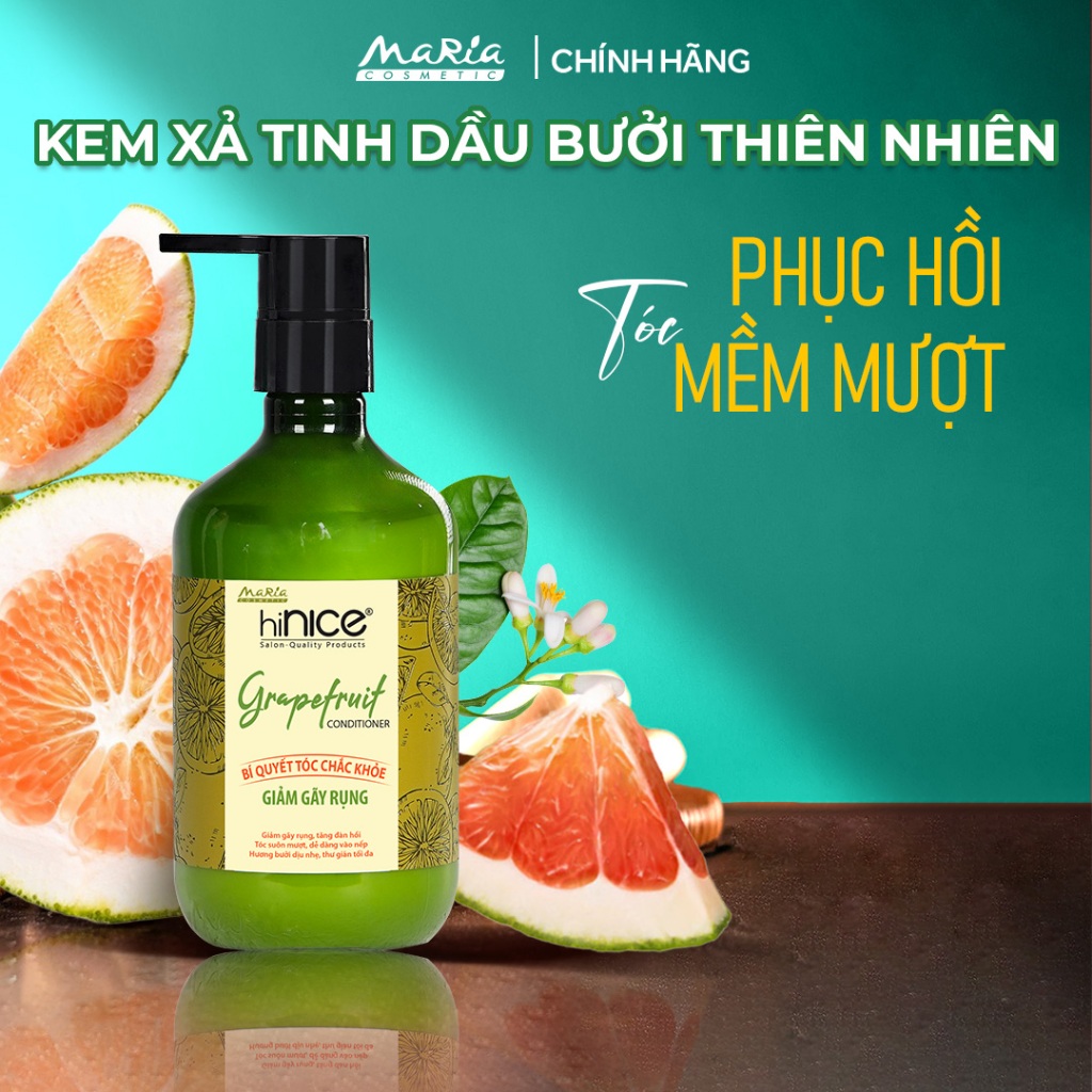 Kem Xả Tinh Dầu Bưởi Thiên Nhiên hiNICE Grapefruit Conditioner Hỗ Trợ Phục Hồi Tóc, Giảm Rụng Tóc