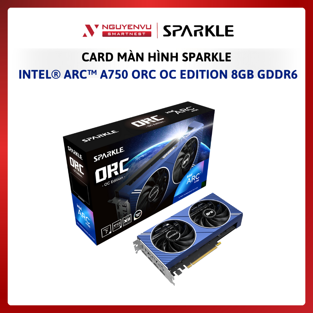 Card Màn Hình SPARKLE Intel® Arc™ A750 ORC OC Edition 8GB GDDR6 - Hàng Chính Hãng - Bảo hành 3 năm