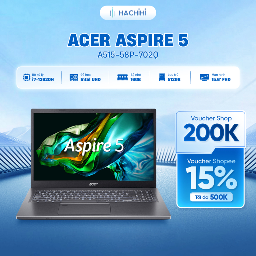 Laptop Acer Aspire 5 A515-58P-702Q: Lựa chọn lý tưởng cho dân văn phòng