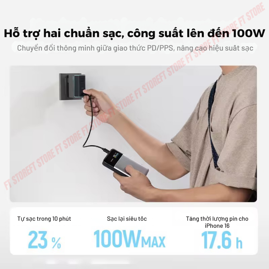 Pin dự phòng Cuktech 15 Air Power Bank PB150S 15.000mAh Thiết kế siêu mỏng nhẹ, màn hình tiện lợi | BigBuy360 - bigbuy360.vn