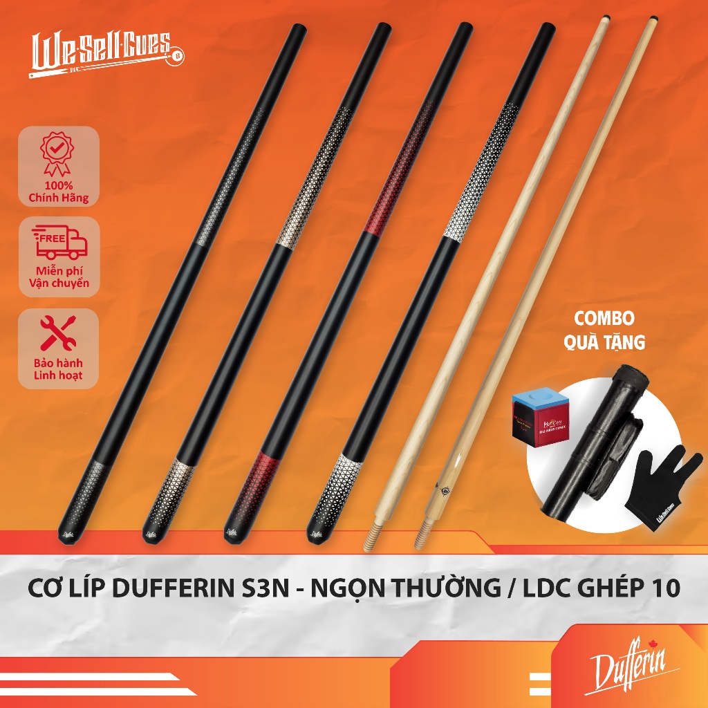 Cơ Líp Dufferin S3N Series - Ngọn Maple Thường/ Ngọn Công Nghệ LDC Ghép 10 - Ren Gỗ