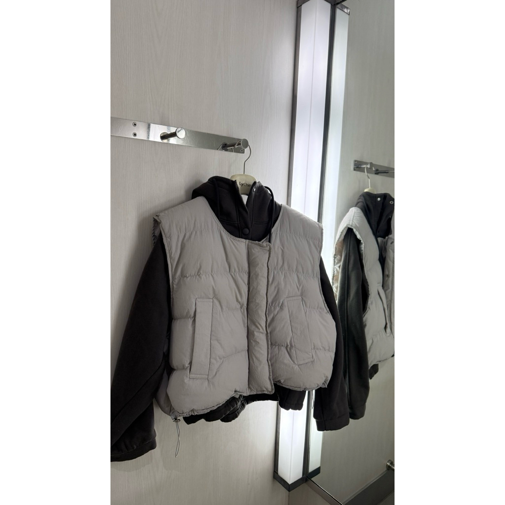 [Hàng QCCC] Áo Khoác Phao Gile Kèm Áo Hoodie Dày Dặn Chuẩn Form Dáng Siêu Ấm Top Nữ - Lychie
