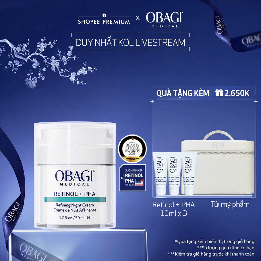 [Obagi x BK] Kem dưỡng tái tạo & trẻ hóa da ban đêm Obagi Medical Retinol + PHA (50ml)