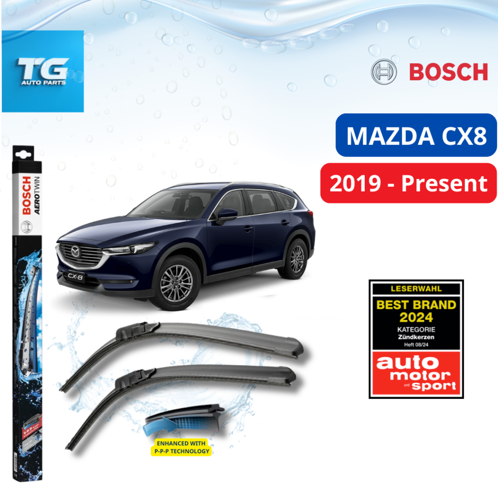 Bộ gạt mưa BOSCH Aerotwin set A398S xe MAZDA CX8 đời xe 2019 - nay