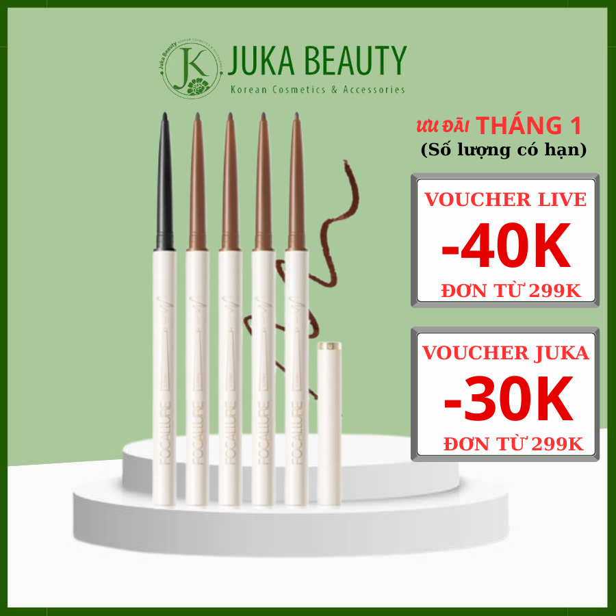Chì gel kẻ mắt 2 đầu Focallure Perfectly Defined Gel Eyeliner #FA243