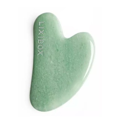 (Quà Tặng) Đá Massage Mặt Gua Sha Lixibox Green Aventurine | Thạch Anh Xanh, Nâng Cơ & Thư Giãn