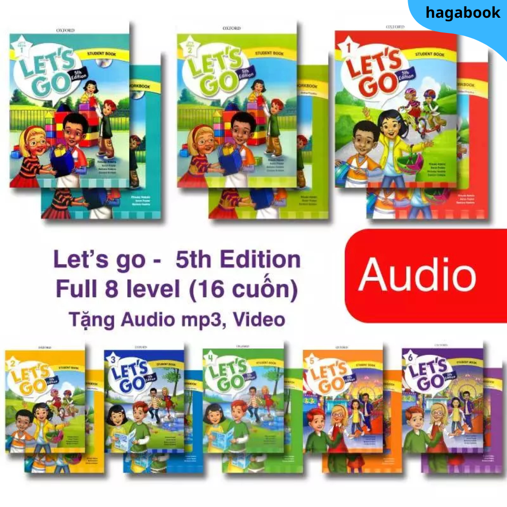 Sách - Let’s go 5th Edition gồm Student's Book và Workbook - Bản in laser đẹp nét, Kèm file video và audio