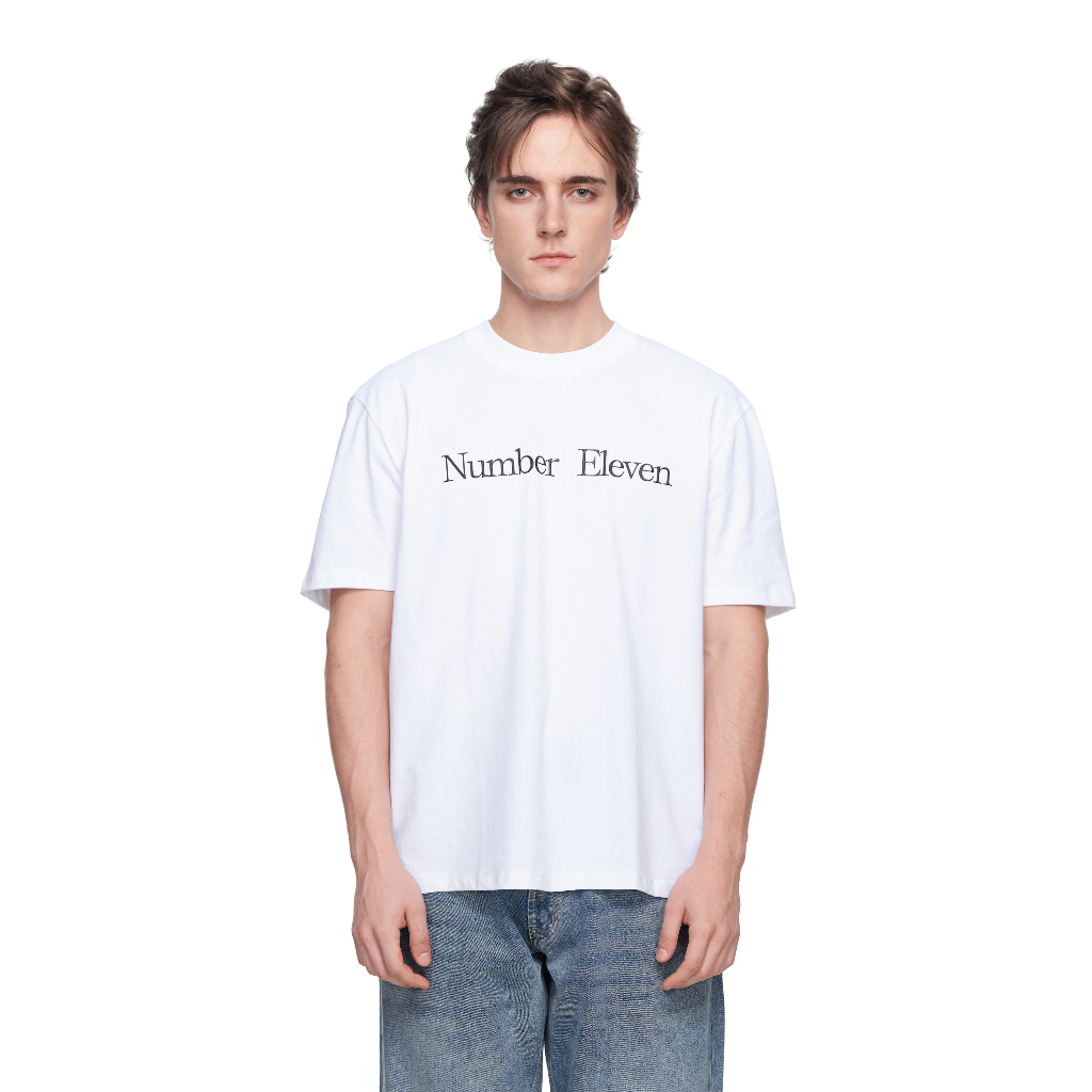 ELEVEN - Áo thun unisex nam nữ Printed Number Eleven Line - màu Trắng
