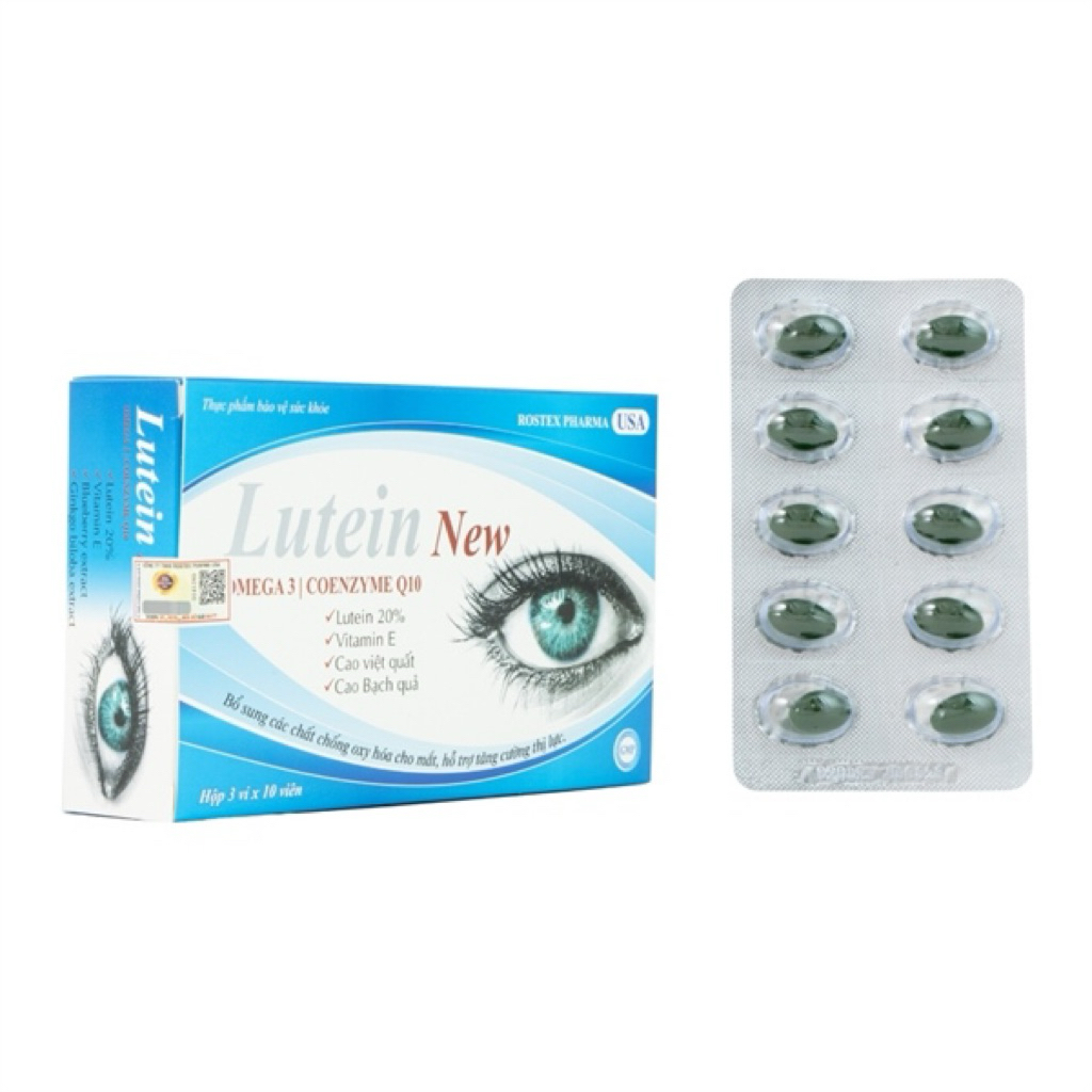 Viên bổ mắt Lutein New chống oxy hoá cho mắt, tăng cường thị lực hộp 30viên