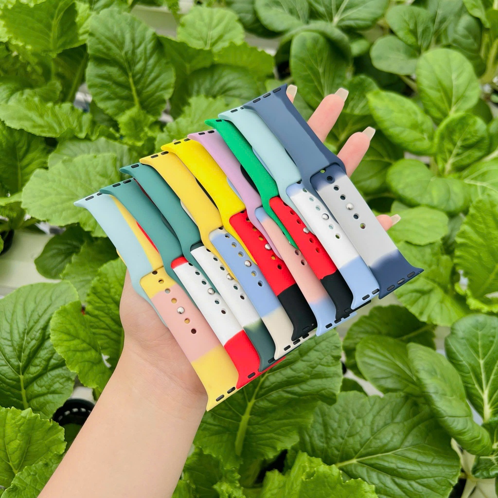 AW100 Dây đeo đồng hồ silicone mềm – nhiều màu phối trẻ trung
