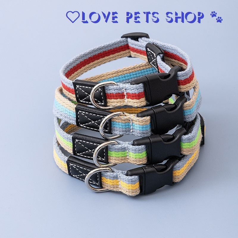 Vòng cổ Chó bằng vải canvas chắc chắn - Love Pets Shop