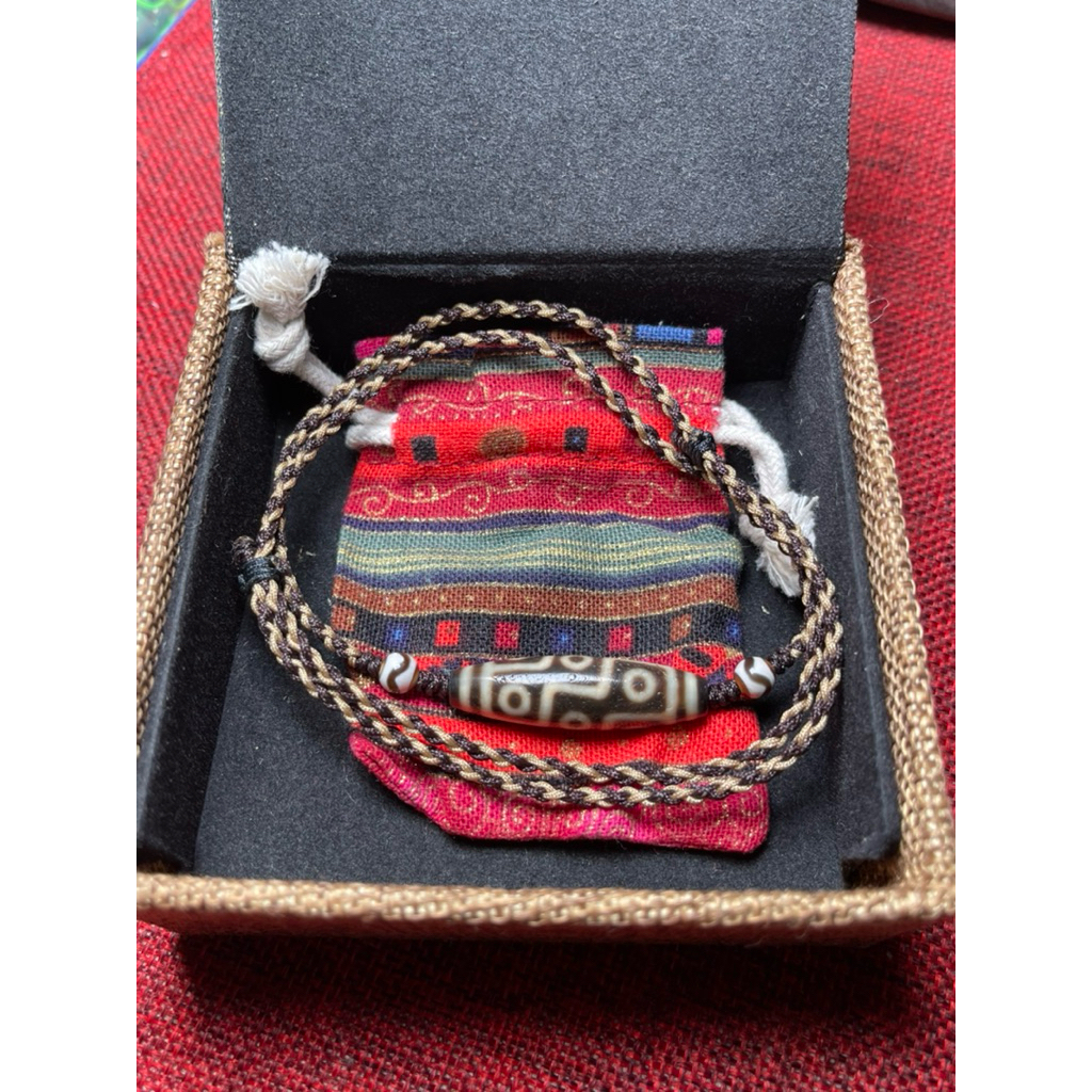 Dây Đeo Cổ Handmade Dzi 9 Mắt VIP – Chất Lượng Cao Mix Dzi Nanh Đơn Tini | Tặng Kèm Hộp Quà