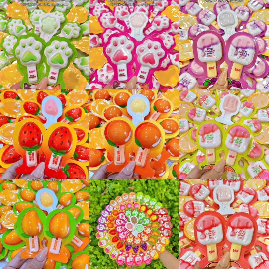 Thạch 3D Que Kem Trái Cây Sữa Chua Phô Mai