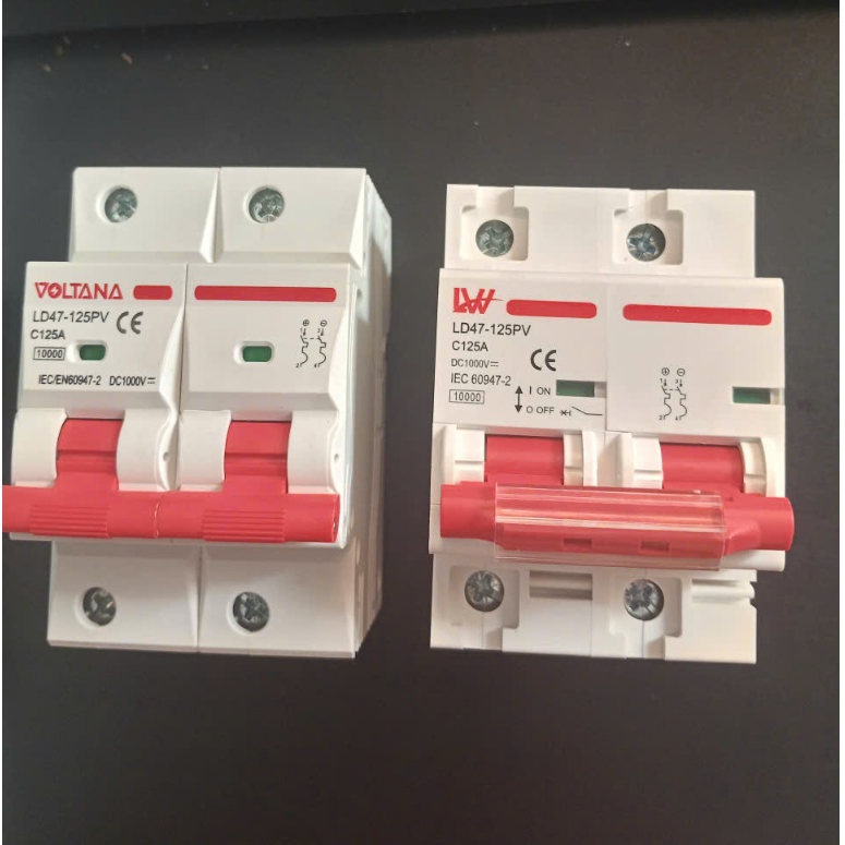 CB, Aptomat DC 1000V 125A chuyên dụng cho sài cho hệ acquy, litium hệ điện NLMT