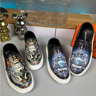 Giày Lười Boy Phố Đôn Chề In Hoạ Tiết Cực Chất Bản Da Cao Cấp Đế Cao Su Đúc Siêu Êm Mẫu Hot 2026