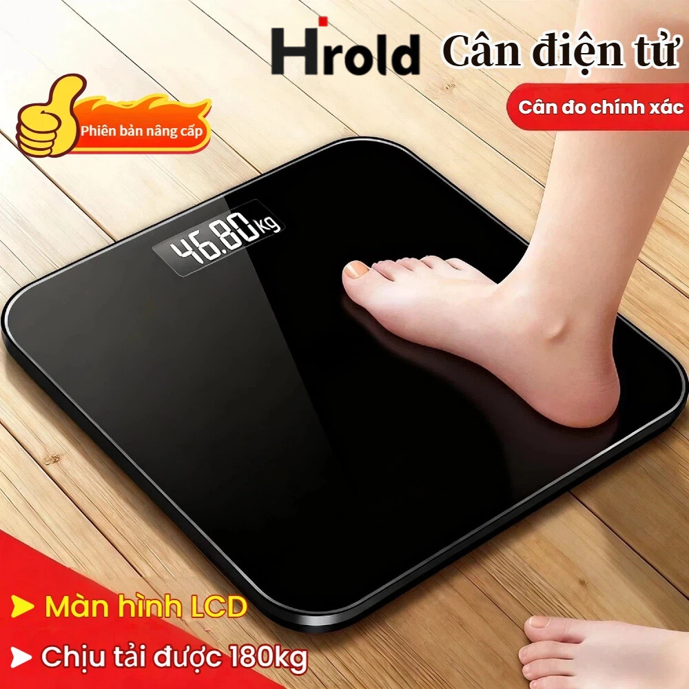 [ Hàng sẵn ] Cân Điện Tử Màn Hình LED Chịu Tải 180kg Mặt Kính Cường Lực