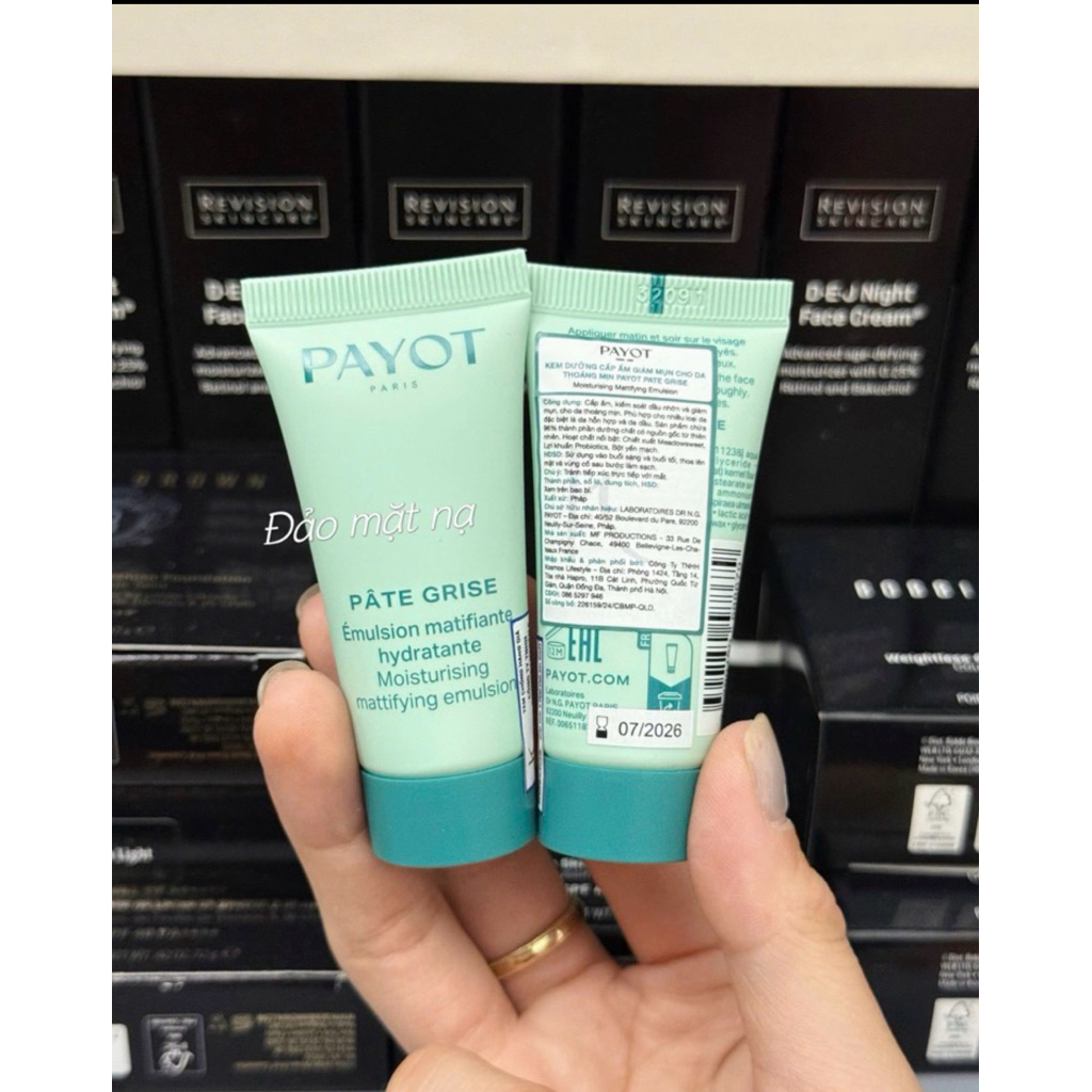(ĐMN) 1 tuýp Payot - Minisize Pate Grise Moisturising Mattifying Emulsion Kem dưỡng cấp ẩm, giảm mụn