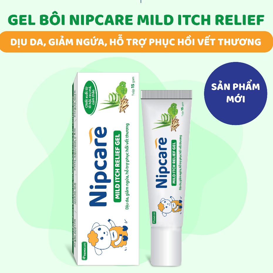 [MẪU MỚI] Kem bôi ngứa Nipcare 15g - Hỗ trợ giảm cơn ngứa, dịu da, giảm sưng đỏ, hỗ trợ làm lành vết