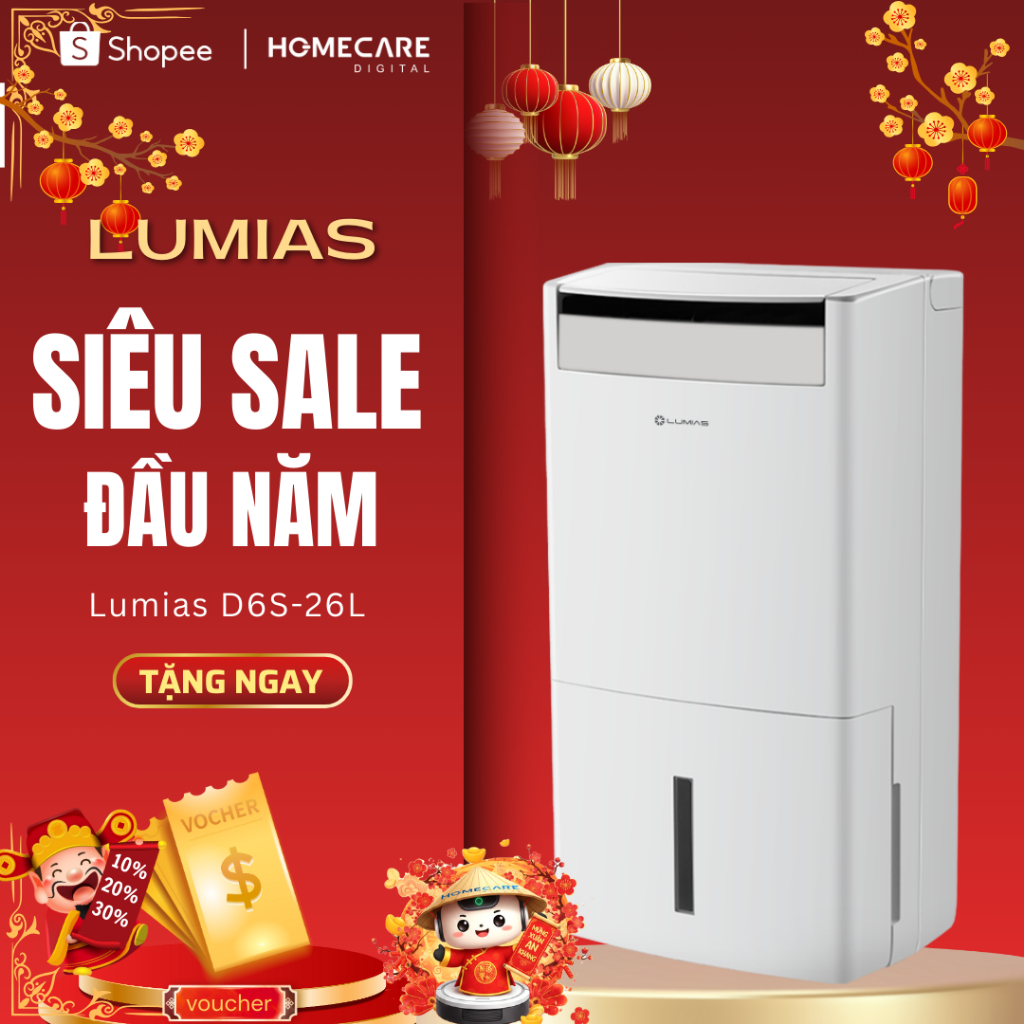 Máy Hút Ẩm-D6S-26L-Lumias