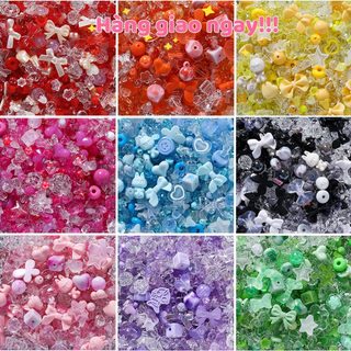 20g/50g Hạt Cườm Nhiều Màu  mix charm xỏ lổ Hạt Cườm Nhiều Màu Sắc Để Làm Trang Sức DIY