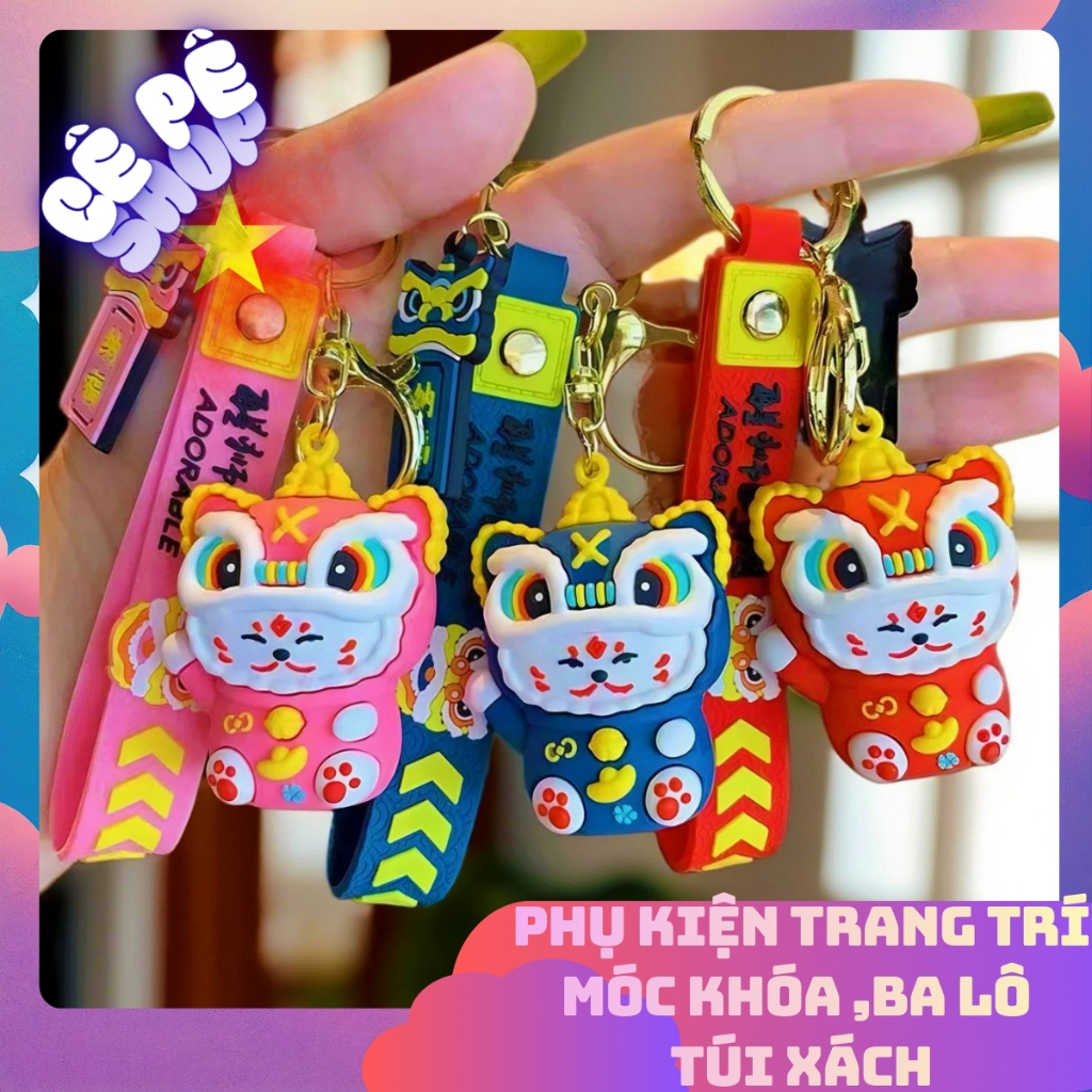 🧧 Móc Khóa Lân Sư Rồng Mini May Mắn - Phụ Kiện Treo Balo Túi Xách Cute - Quà Tặng Ý Nghĩa