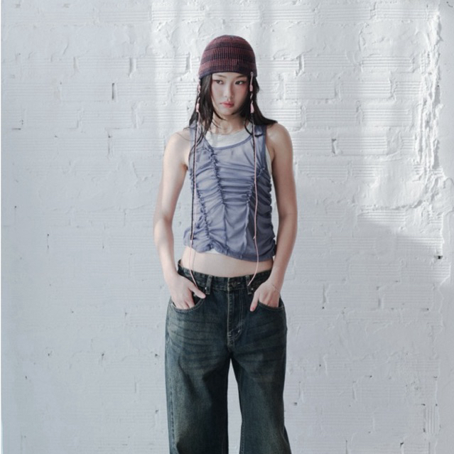 MOODSWINGS - Áo 2 lớp kiểu nhún DOUBLE LAYER TANKTOP