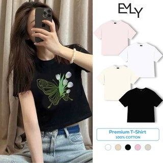 Áo Thun Croptop Nữ Basic Y2K Streetwear  - Chất Cotton 100% Mịn Đẹp - Form Lửng Cổ Tròn Cực Xinh - Hàng Hot Trend