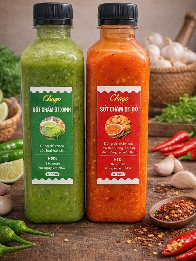 Combo 2 chai Muối Ớt Xanh - Muối Ớt Đỏ