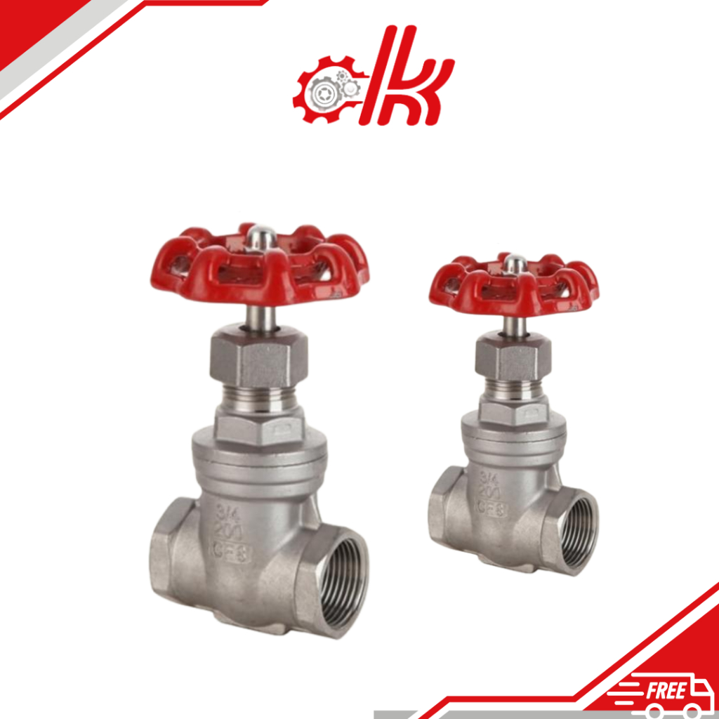 Van cửa tay vặn inox 304 - Van Cửa Khóa Nước, Hơi, Hóa Chất Ren Trong
