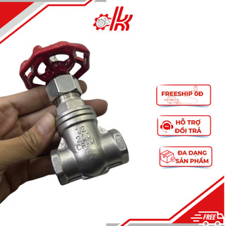 Van cửa tay vặn inox 304 - Van Cửa Khóa Nước, Hơi, Hóa Chất Ren Trong
