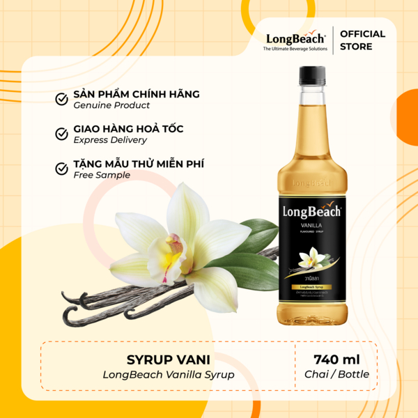 Siro Vani - LongBeach Vanilla Syrup 740ml