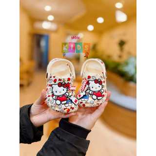 ( FOM TO ) Dép Sục Gắn Sticker Mèo Hello Kitty Cho Bé Gái - Chất Liệu EVA Không Mùi Chống Trơn Trượt Cho Bé Mẫu Mới 2026