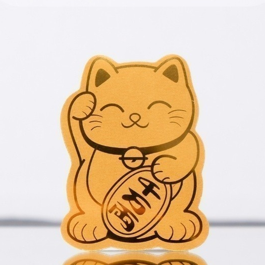 Miếng Dán Sticker Mèo Thần Tài Linh Vật May Mắn Thu Hút Tài Lộc Cho Ốp Lưng iPhone Njoyshop