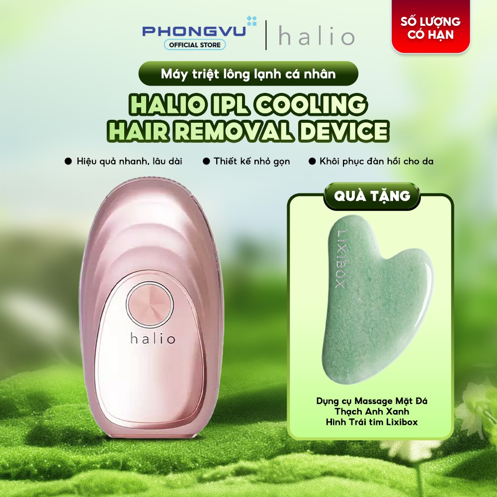 [Mẫu mới] Máy Triệt Lông Lạnh Trẻ Hóa Da Halio IPL Cooling Hair - Triệt Lông Nhanh, Không Đau, Dễ Dùng Tại Nhà