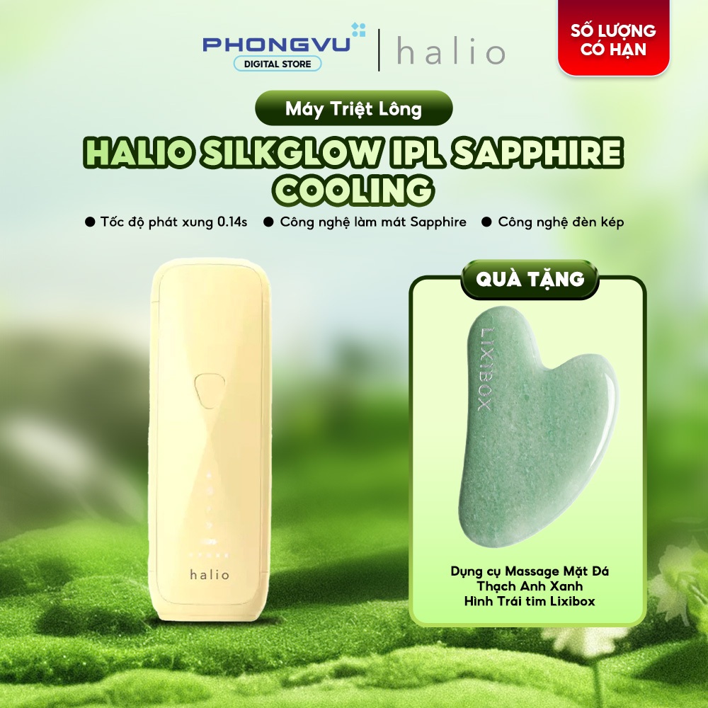 Máy Triệt Lông Halio SilkGlow IPL Sapphire Cooling Hair Removal - Triệt Tại Nhà, Không Đau, An Toàn 