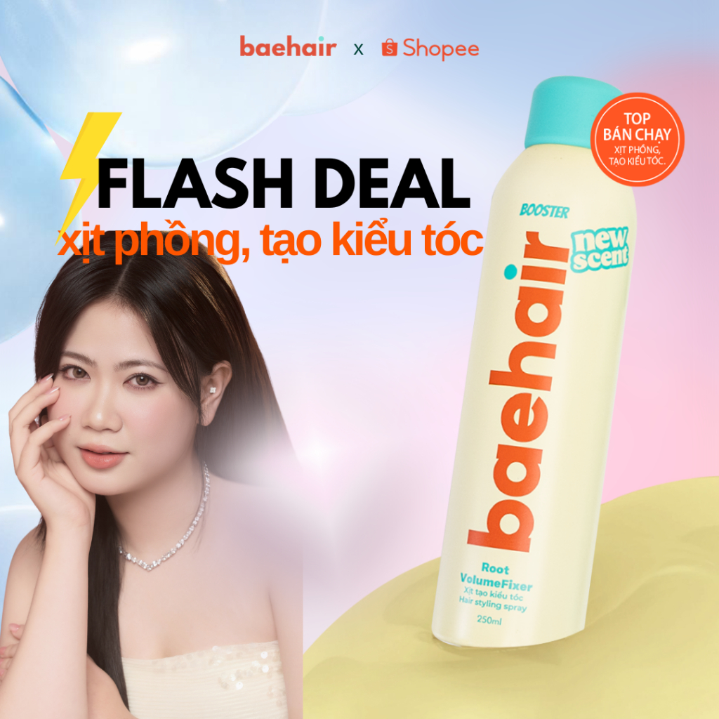 [FLASH DEAL] Xịt phồng tóc, tạo kiểu tóc Baehair booster 250ml giúp phồng chân tóc, giữ nếp tạo kiểu