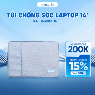 Túi chống sốc cao cấp dành cho Laptop 14 inch xám