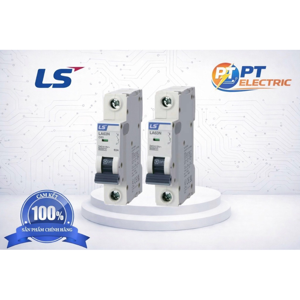 CB TÉP 1P - MCB - CẦU DAO ĐIỆN LA63N 1P ( 1 PHA) 6A/ 10A/ 16A/ 20A/ 25A/ 32A/ 40A/ 50A/ 63A - LS - H